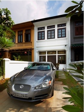 Rebuilt 3-storey terrace house on Upper East Coast Road