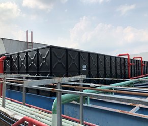 New rooftop water tank